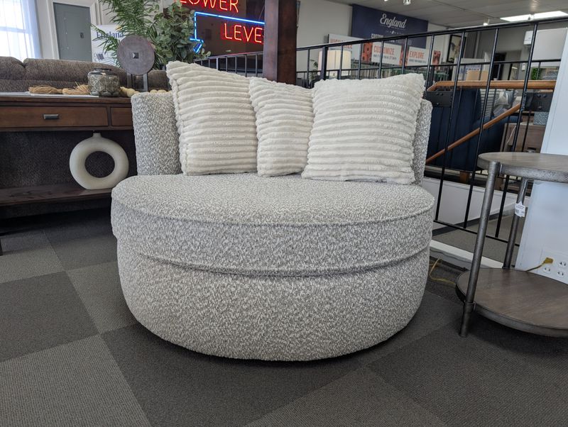 Alex Swivel Chair Tantum River Rock Frame Coil