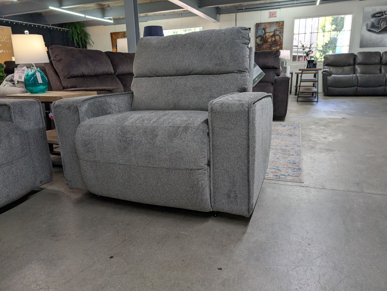 Maddox Reclining Chair and A Half Doritt Charcoal