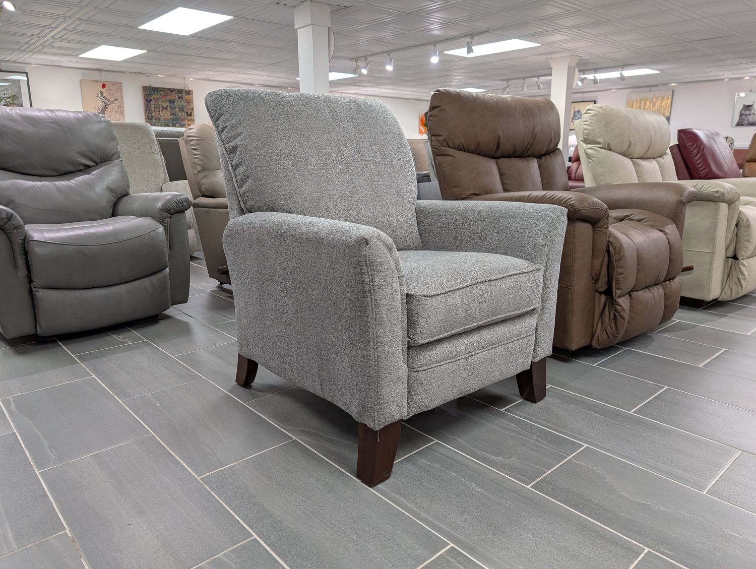 Riley High Leg Recliner-Lunar Smoke