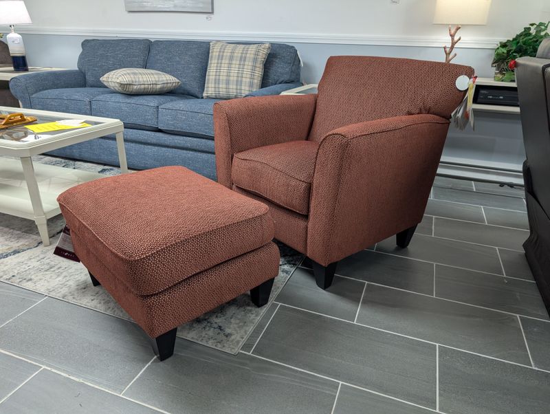 Allegra &amp; Ottoman Chair Wheelie Spice