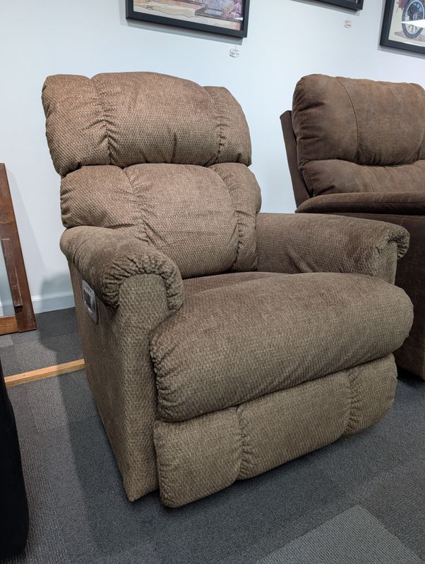 Pinnacle Power Rocking Recliner w/ Headrest &amp; Lumbar I-Saxton Mink