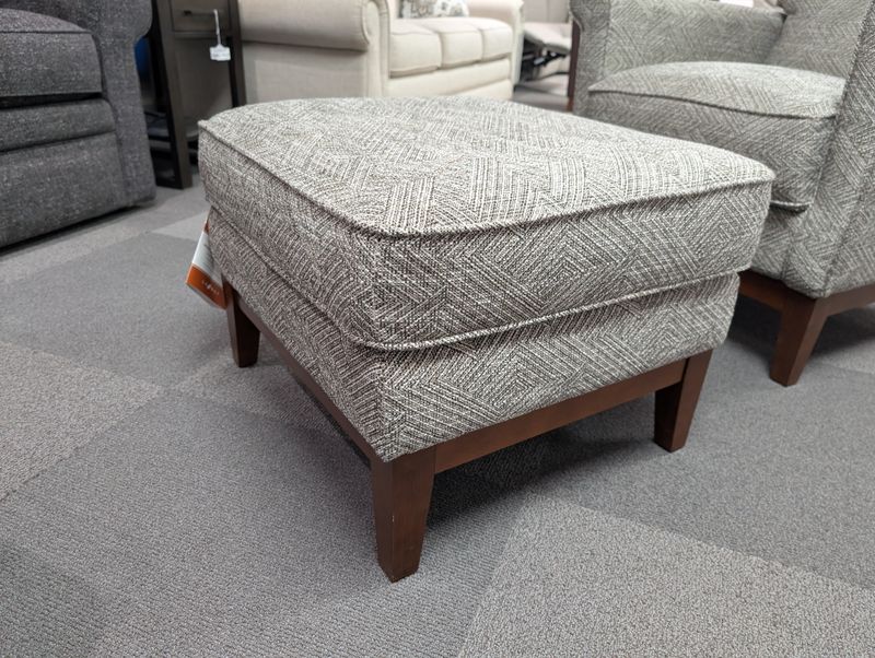 Ferndale Ottoman - Lynx Birch Fabric