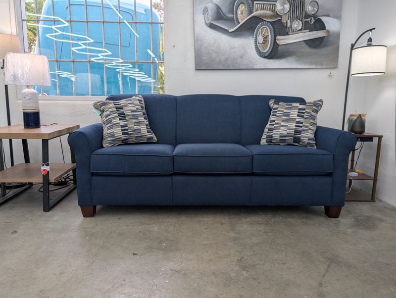 Angie Queen Sleeper Peyton Navy With Memory Foam Mattress