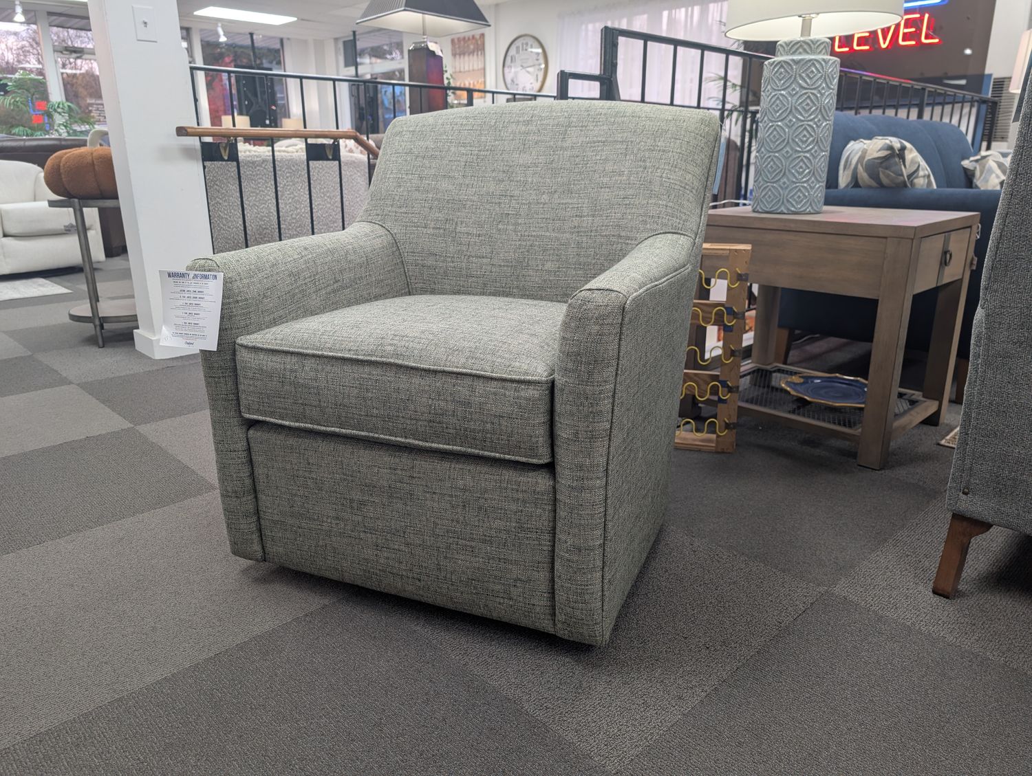 Raleigh Swivel Chair-Olivia Pine