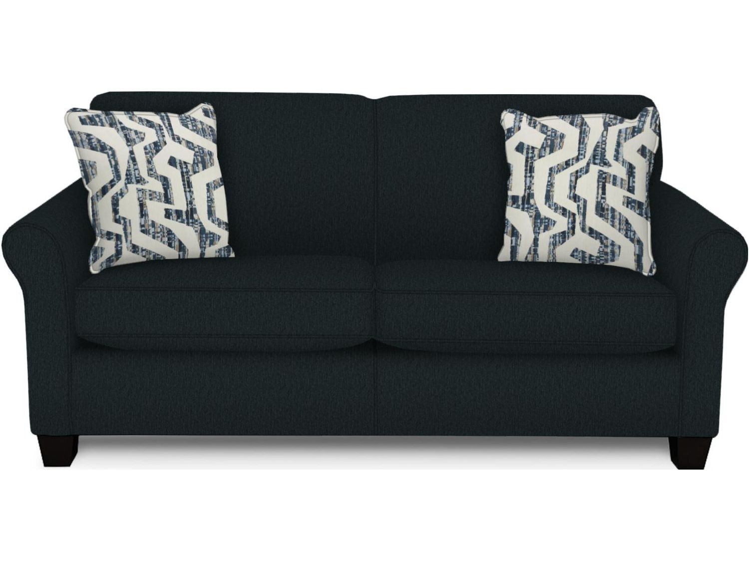 Angie Full Sleeper Peyton Navy With Memory Foam Mattress