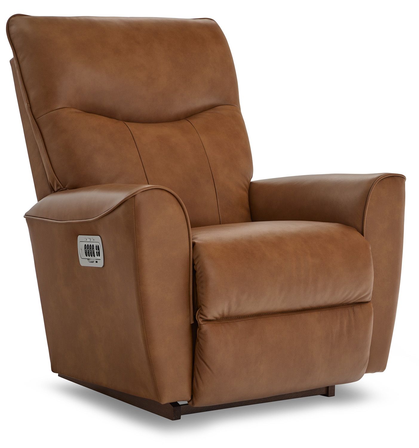 Belmont Power Rocking Recliner w/ Headrest &amp; Lumbar Topflight Camel Leather