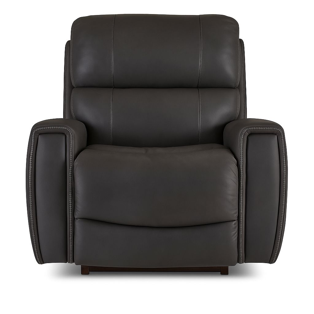 Apollo Power Rocking Recliner w/ Headrest &amp; Lumbar Salvo Slate Leather
