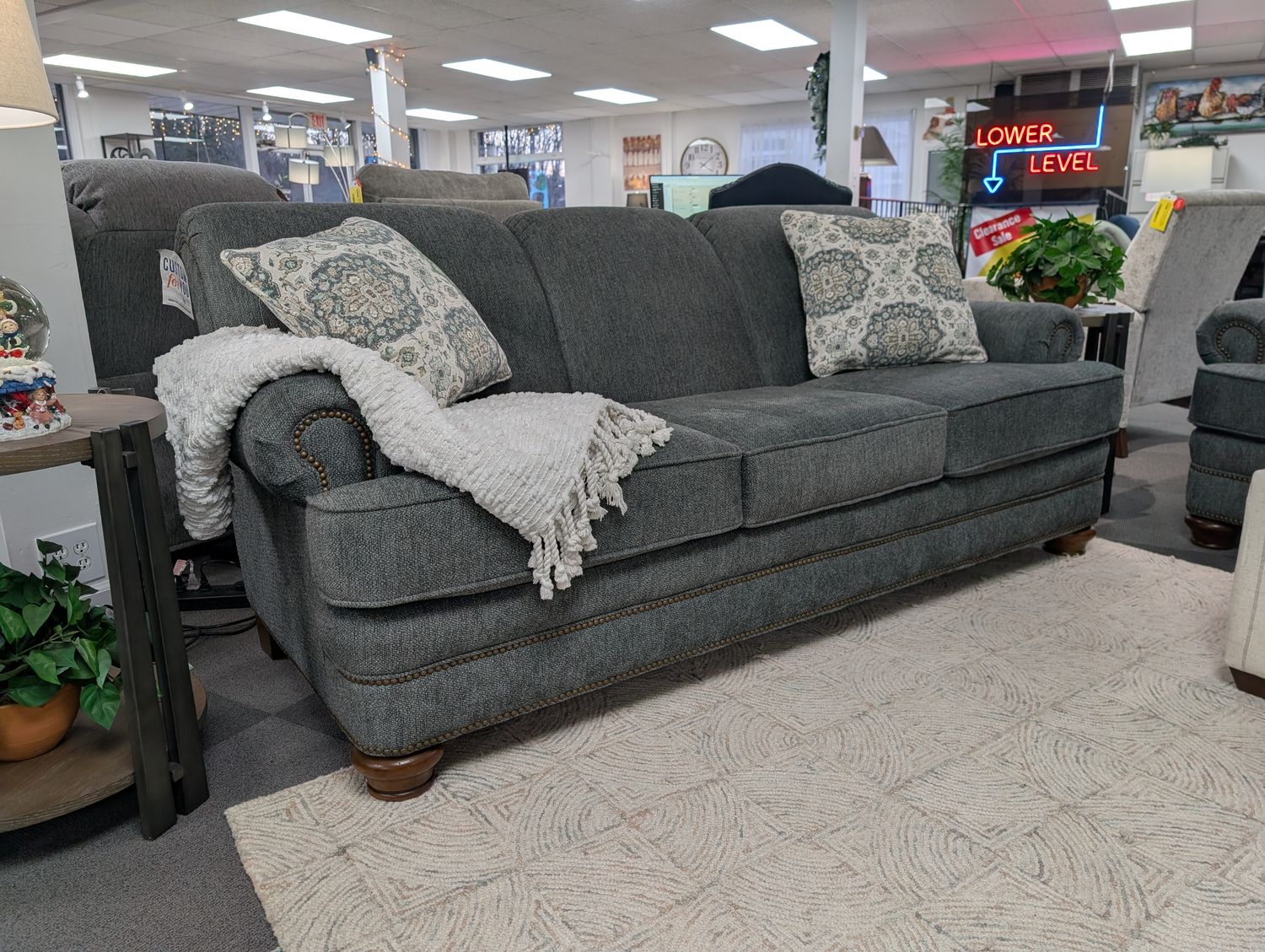 Reed Sofa With Nailhead Trim-Superbad Everest With Frame Coil &amp; Cushion Coil