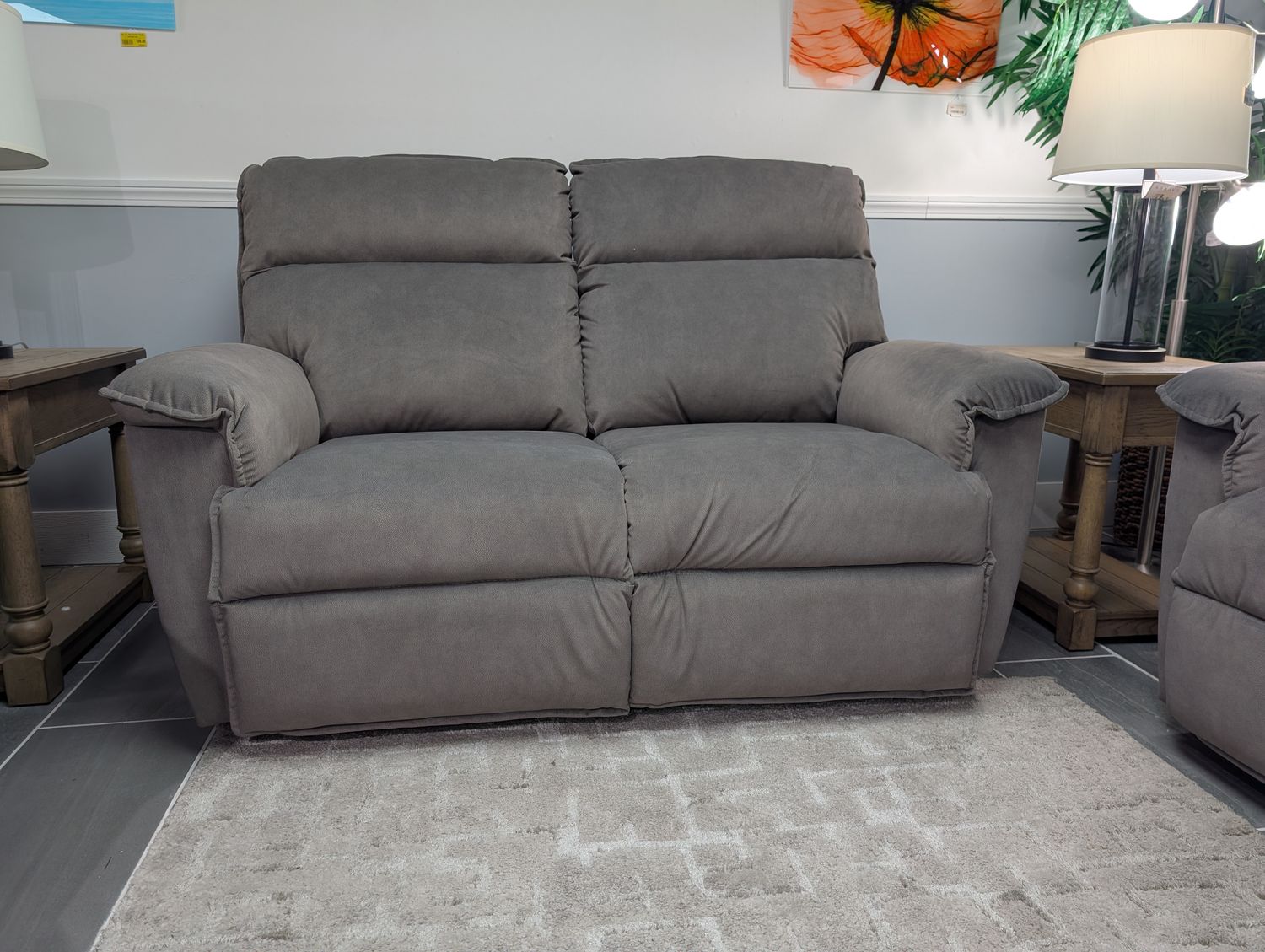 Jay Power Reclining Loveseat w/ Headrest I-Weekend Dove Grey