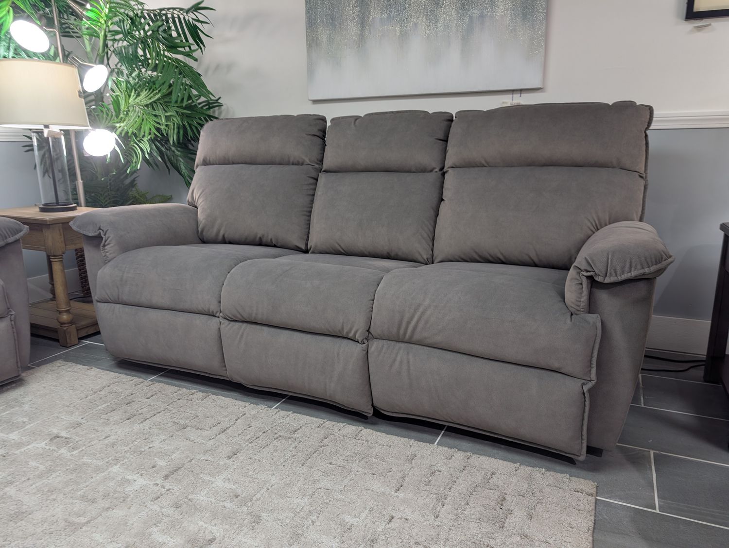 Jay Power Reclining Sofa w/ Headrest I-Weekend Dove Grey