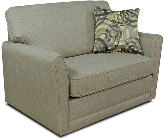 Tripp Twin Sleeper Nouveau Linin  With Memory Foam Mattress Matt