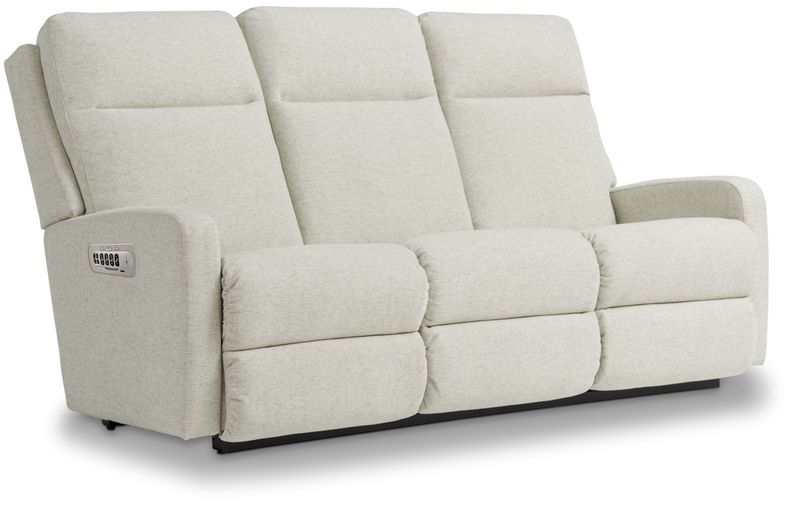 Finley Power Wall Reclining Sofa w/ Headrest &amp; Lumbar i-Favorite Oyster Dual RW