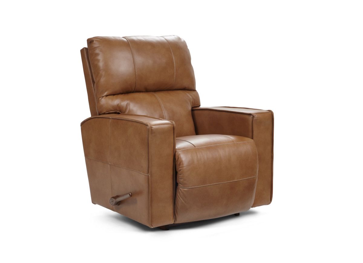 Maddox Rocking Recliner Topflight Camel Leather