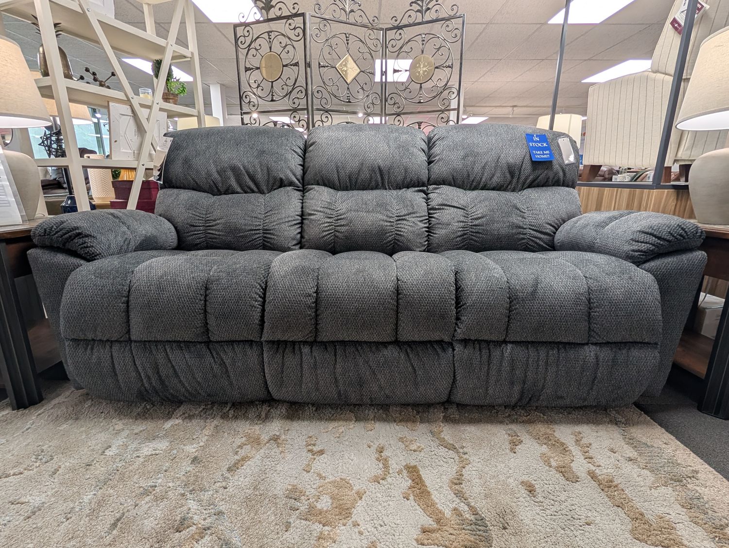 Morrison Reclining Sofa - Seamount Indigo Fabric