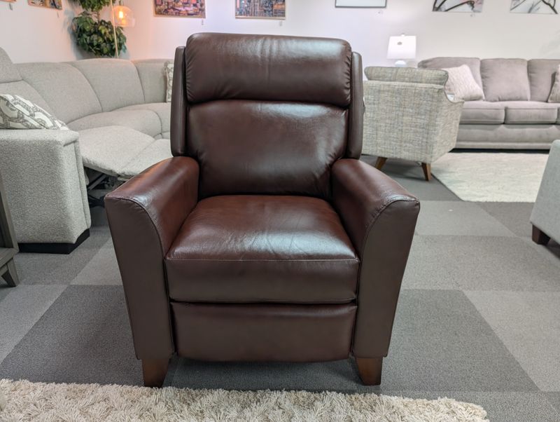 Rheeves High Leg Reclining Chair - Cozy Match Walnut Leather