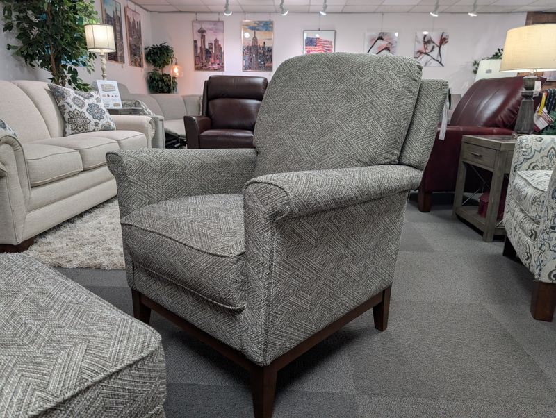 Ferndale Reclining Chair &amp; Ottoman- Lynx Birch Fabric