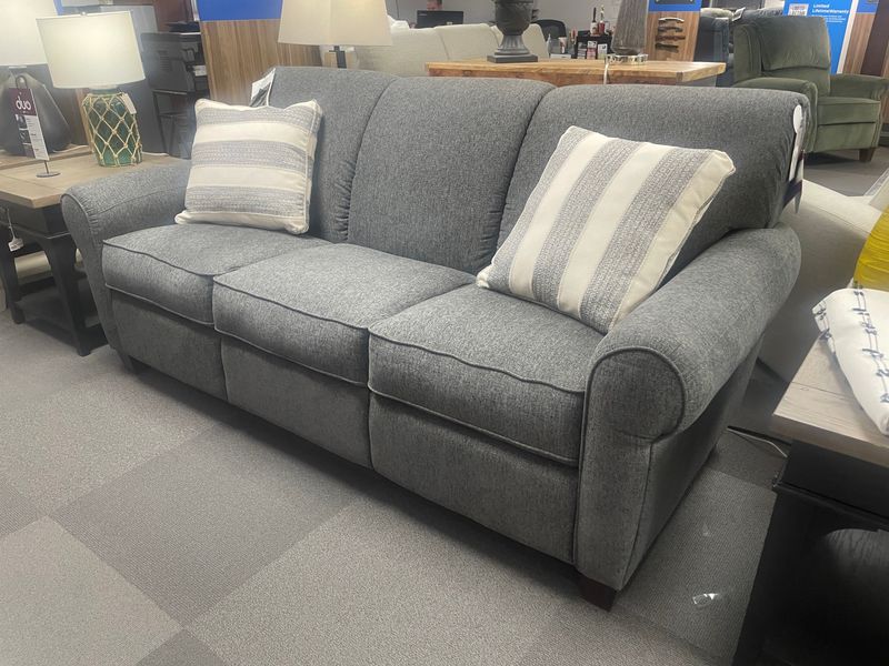 Bennett Duo Power Reclining Sofa - Social Club Charcoal Fabric