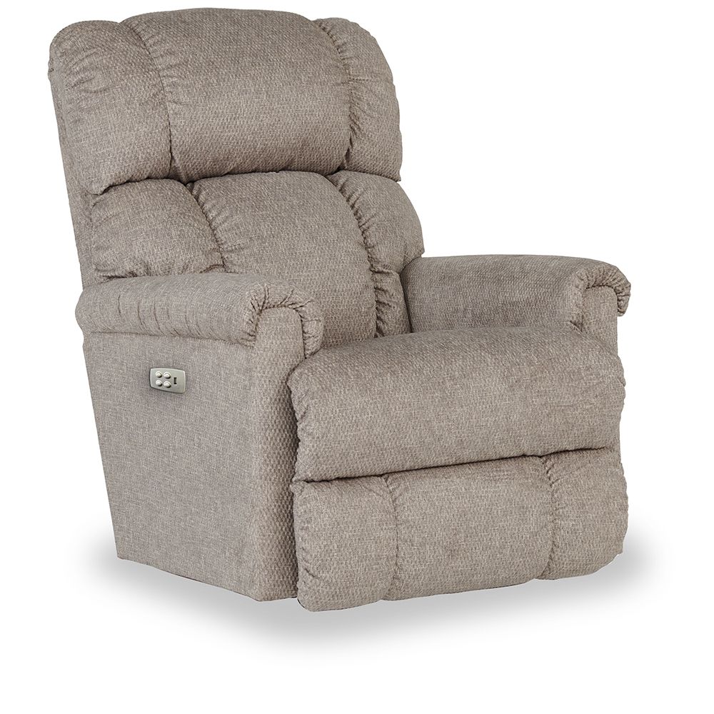 Pinnacle Power Wall Recliner With Headrest, Lumbar - i-Saxton Marble Fabric