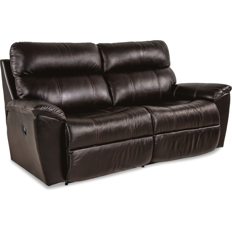 Roman Power Reclining 2-seat Sofa w/ Headrest &amp; Lumbar Prestige Chocolate Leather Dual RW