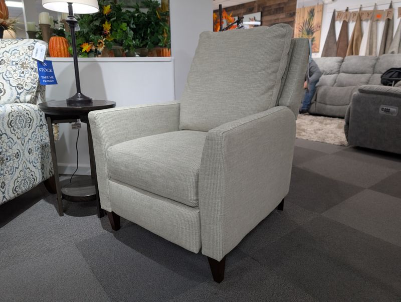 Audrey High Leg Reclining Chair With Headrest RW - Manorwood Herb Fabric