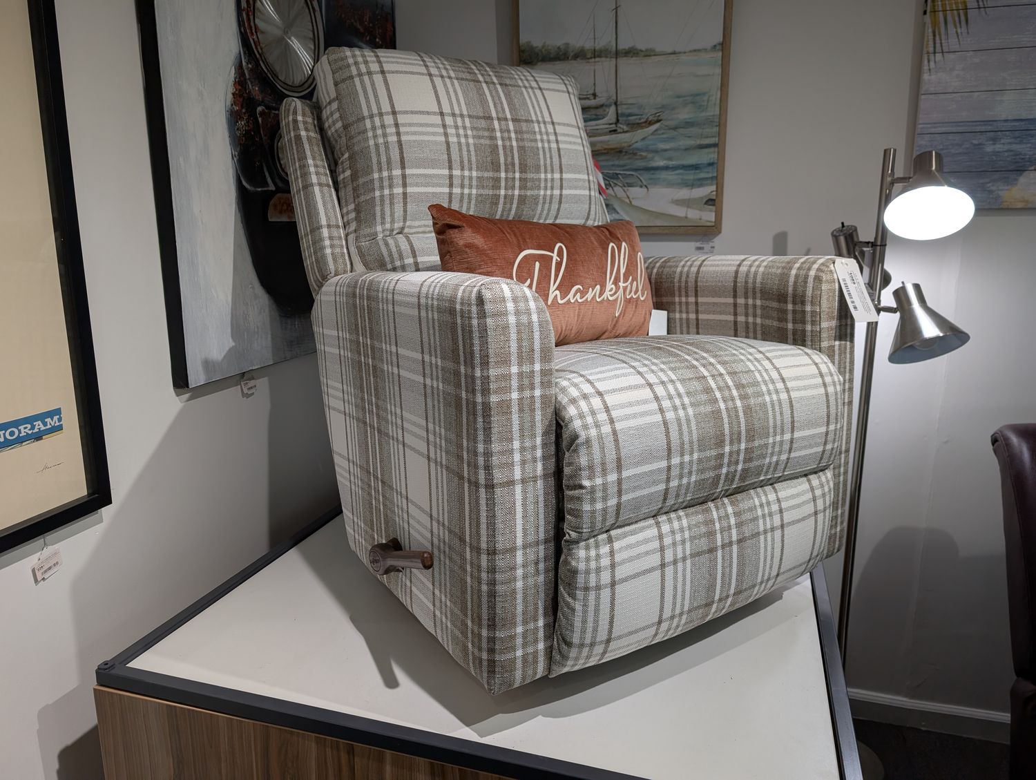 Wynne Rocking Recliner - Copenhagen Driftwood Fabric