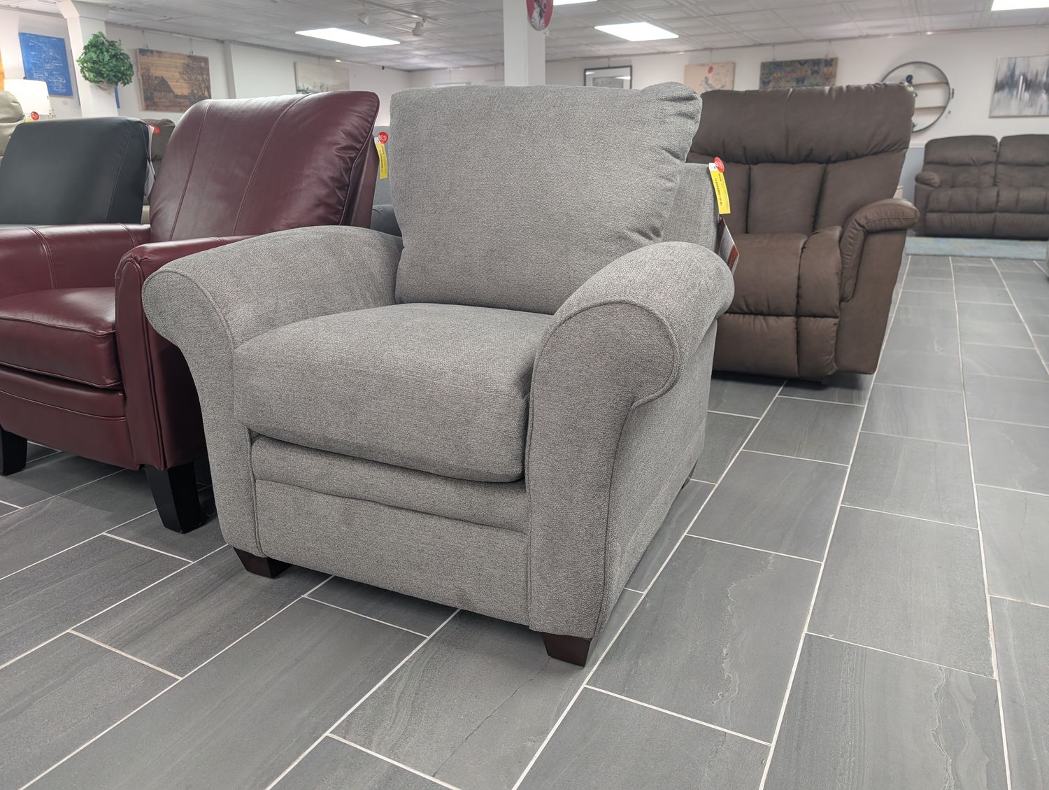 Natalie SD Chair - Damon Stone Fabric
