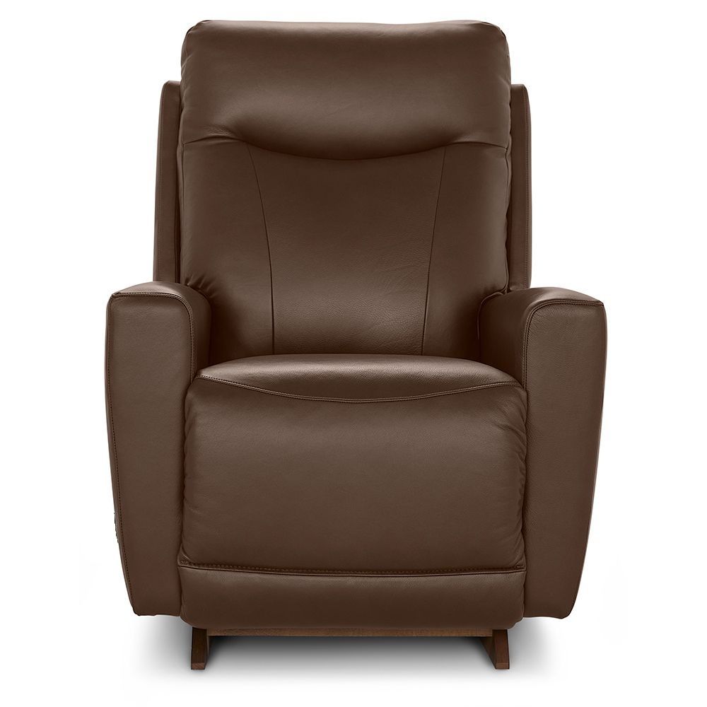 Kodie Power Rocking Recliner w/ Headrest &amp; Lumbar Sutton Cognac Leather