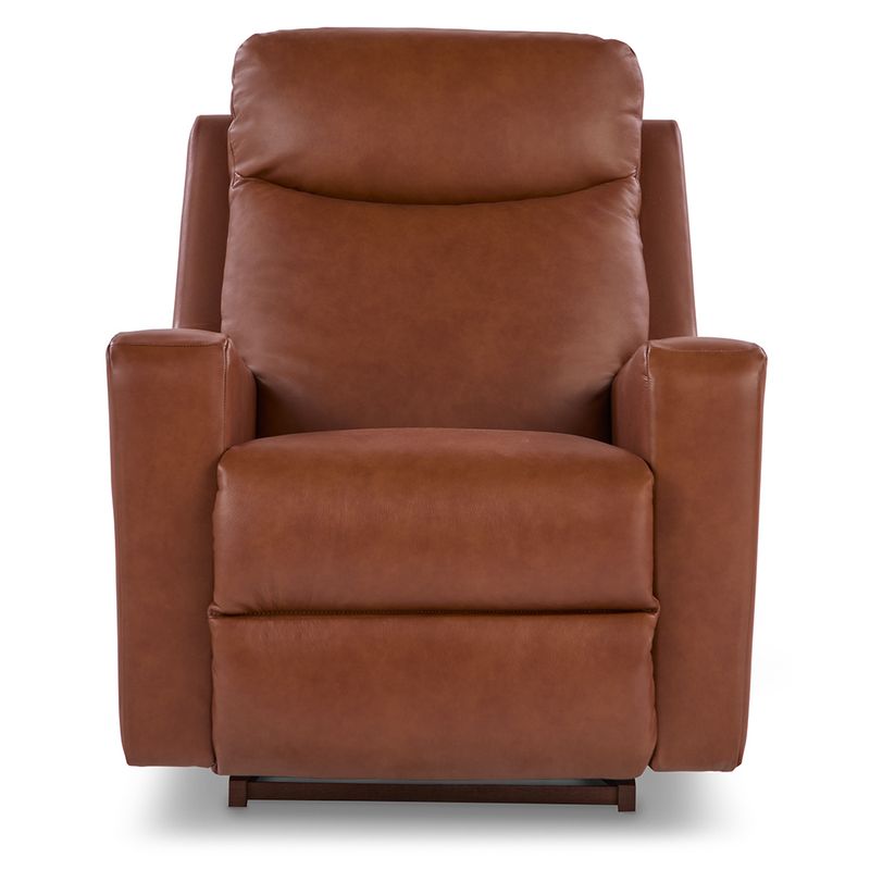 Emmons Power Rocking Recliner With Headrest, Lumbar - Camaraderie Oak Leather