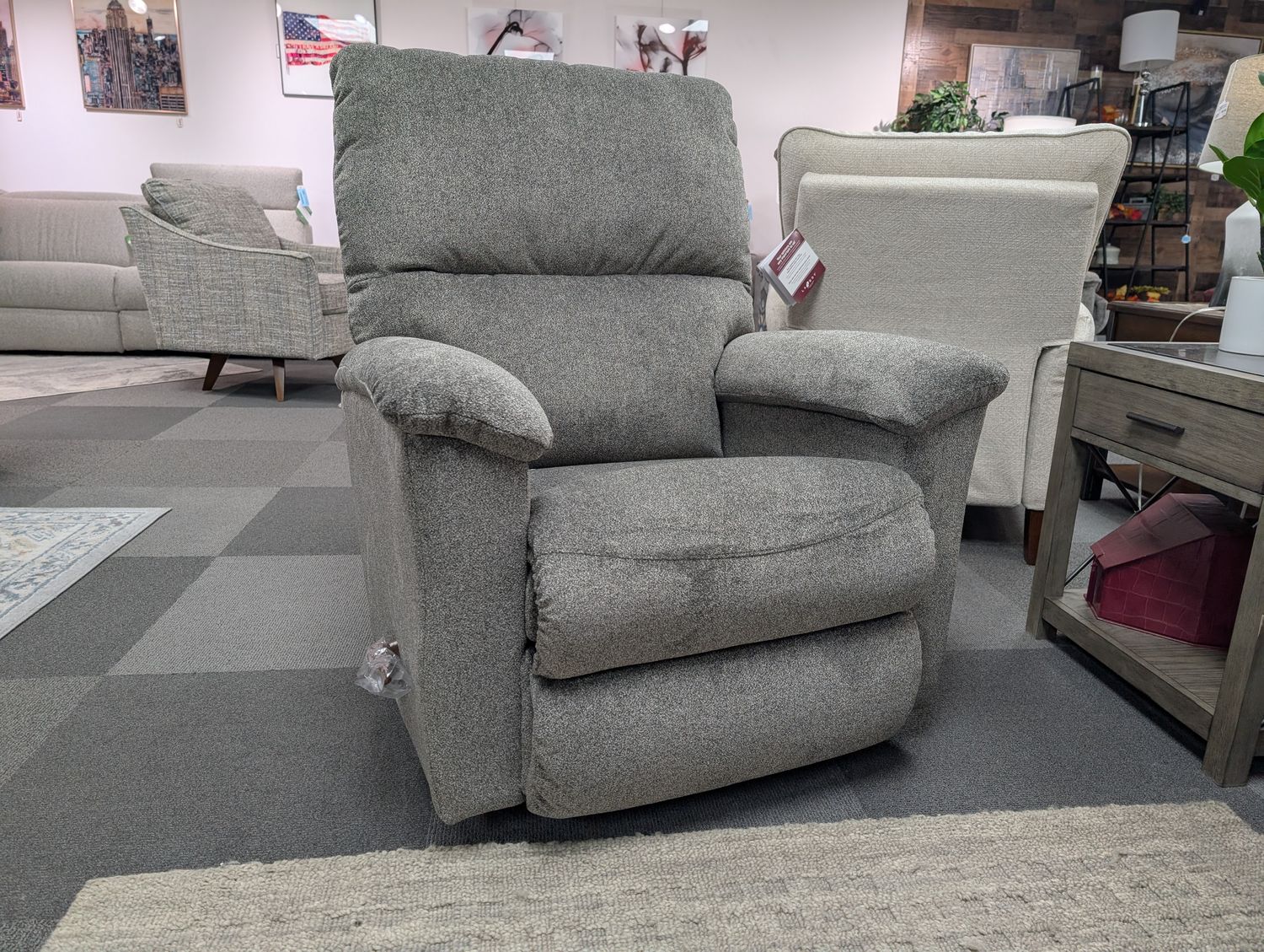 Brooks Rocking Recliner - Doritt Charcoal Fabric