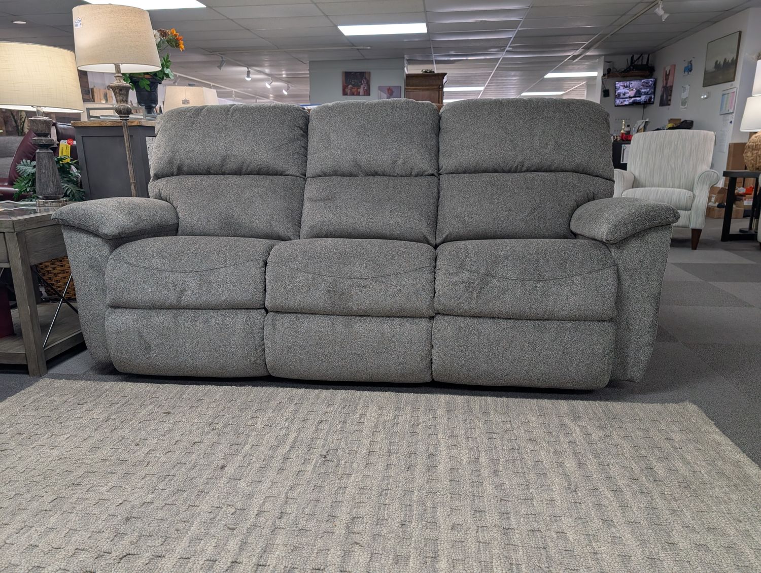 Brooks Reclining Sofa - Doritt Charcoal Fabric