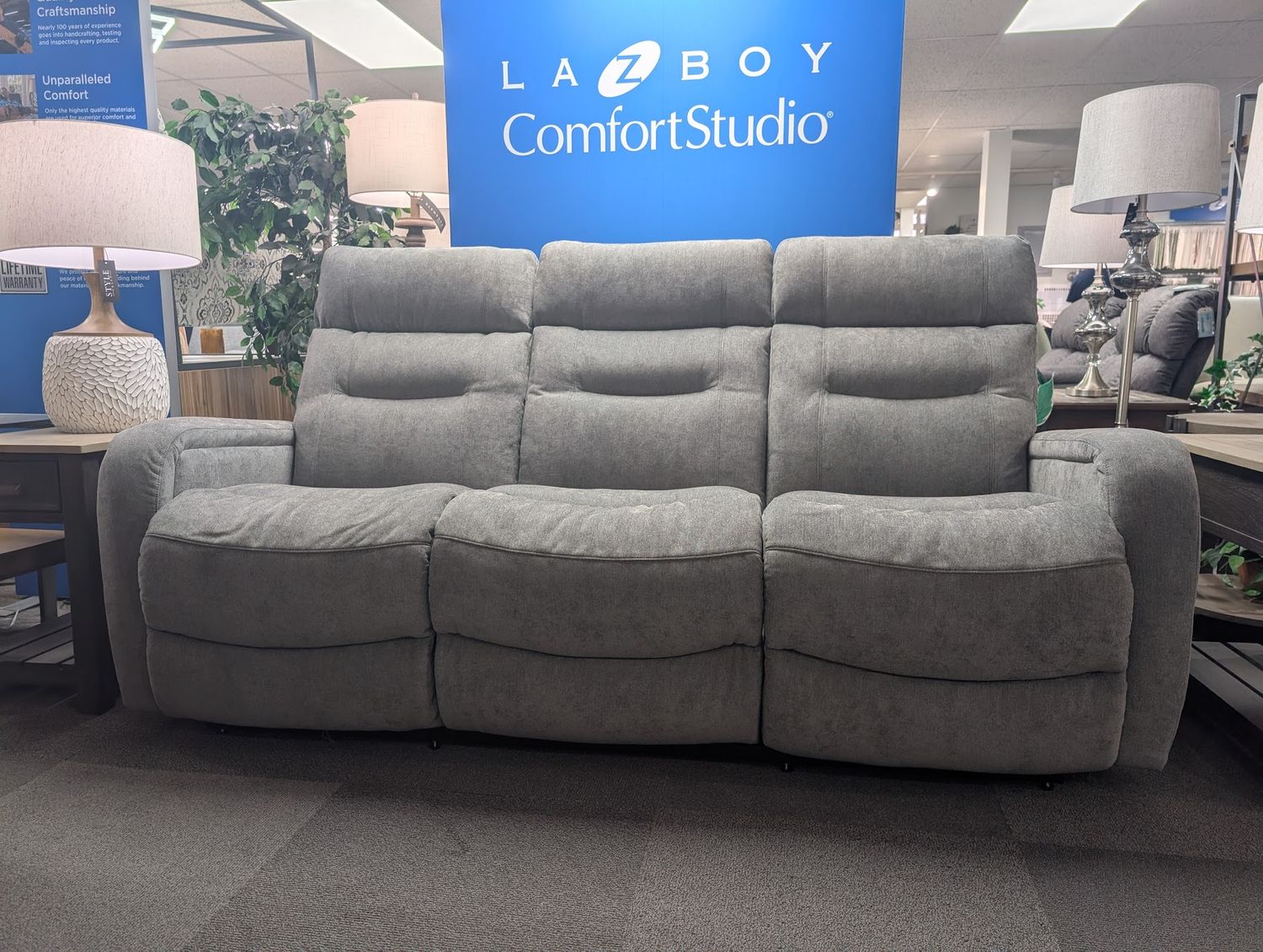 Baron Wall Reclining Sofa i-Nolina Graphite