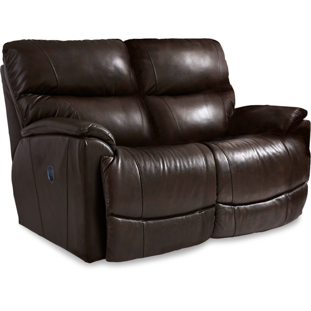 Trouper Reclining Loveseat Intermingle Walnut Leather