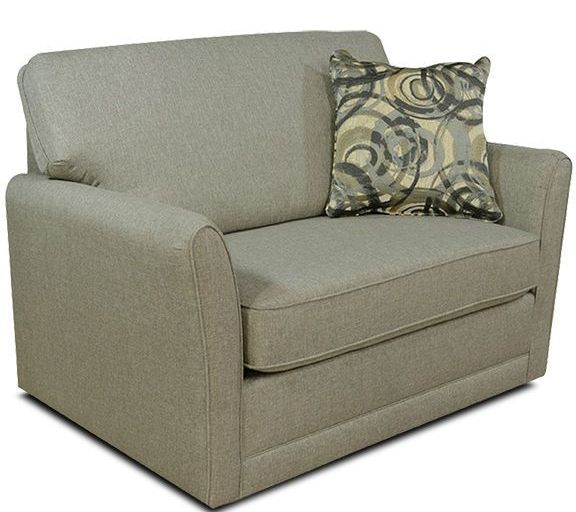 Tripp Twin Sleeper Nouveau Linin  With Memory Foam Mattress Matt
