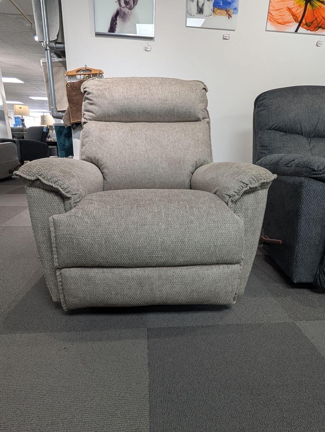 Jay Power Rocking Recliner w/ Headrest &amp; Lumbar I-Saxton Marble *Tempur Foam Seat*