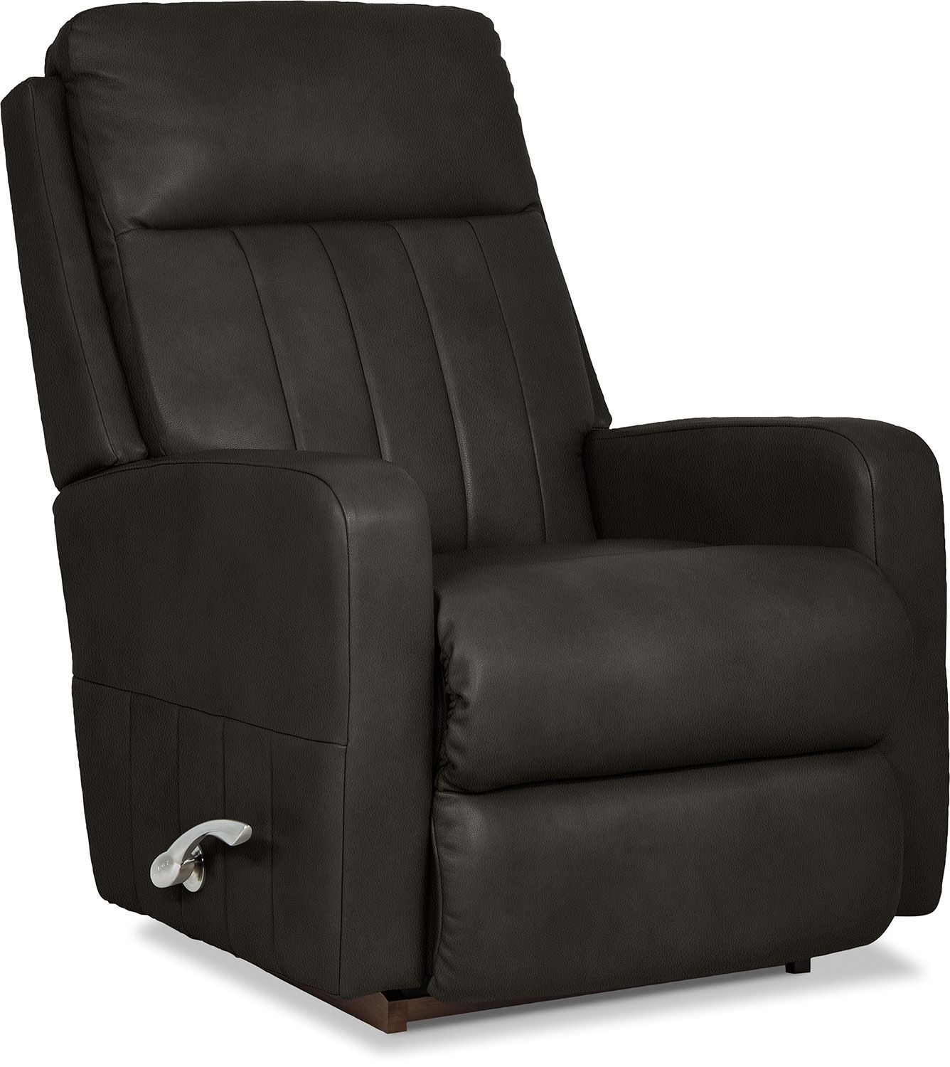 Finley Rocking Recliner Rogue Chocolate Leather FD Arc Handle *Contour Cushion*
