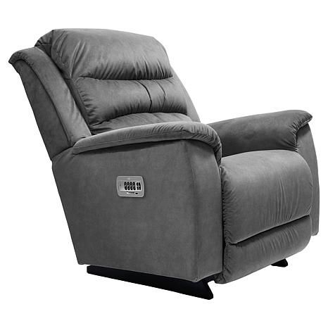 Redwood Power Rocking Recliner w/ Headrest &amp; Lumbar I-Weekend Dove Grey *Tempur Foam Seat*