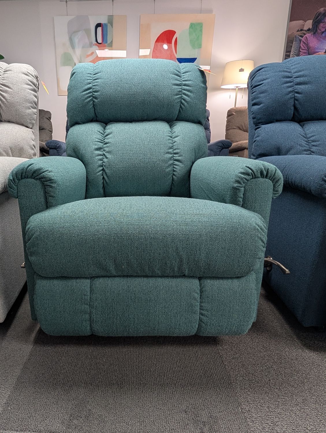 Pinnacle Power Rocking Recliner w/ Headrest &amp; Lumbar I-Liv Tropic *Tempur Foam Seat*