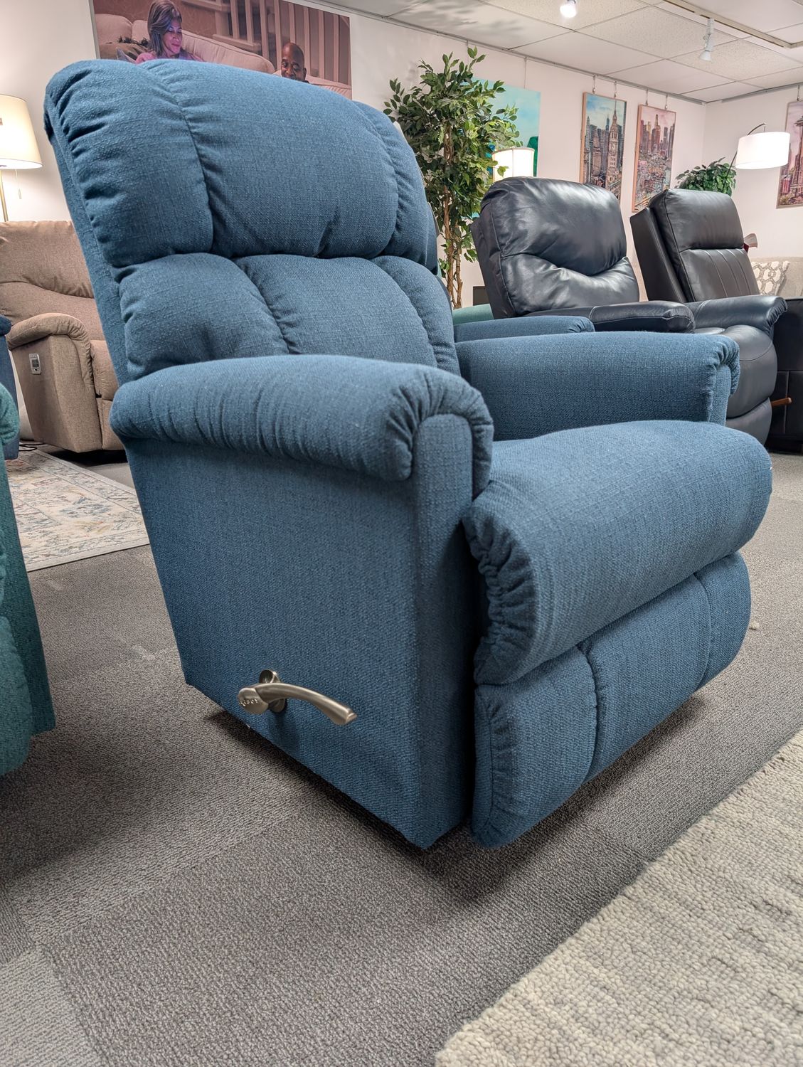 Pinnacle Rocking Recliner I-Liv Indigo FD Arc Handle *Tempur Foam Seat*