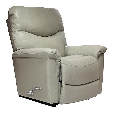 James Rocking Recliner Mercedes Ice Leather FD Arc Handle *Contour Cushion*