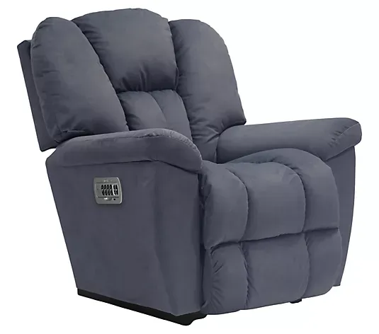 Maverick Power Rocking Recliner w/ Headrest &amp; Lumbar I-Kudos Lead *Contour Cushion*