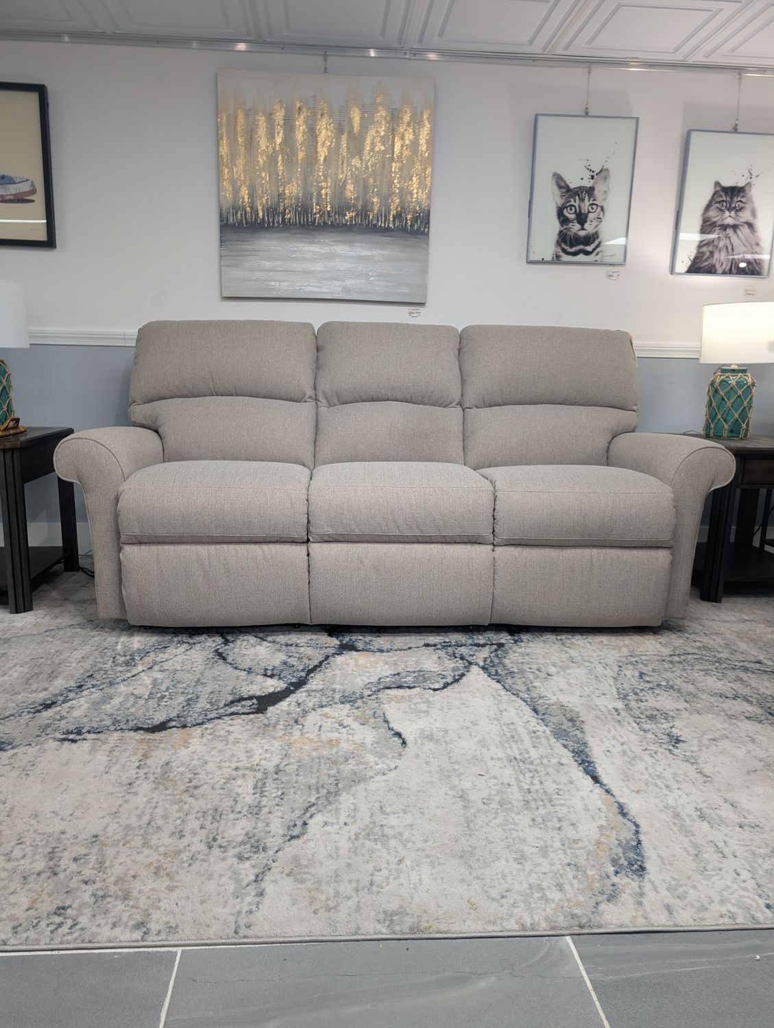 Robin Power Reclining Sofa w/ Headrest &amp; Lumbar I-Liv Wicker Side Toggle