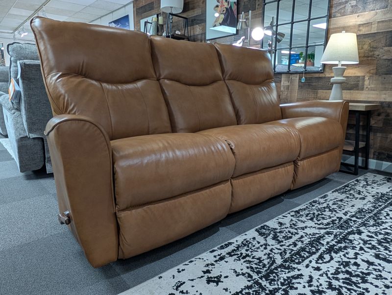 Belmont Wall Reclining Sofa - Topflight Camel Leather