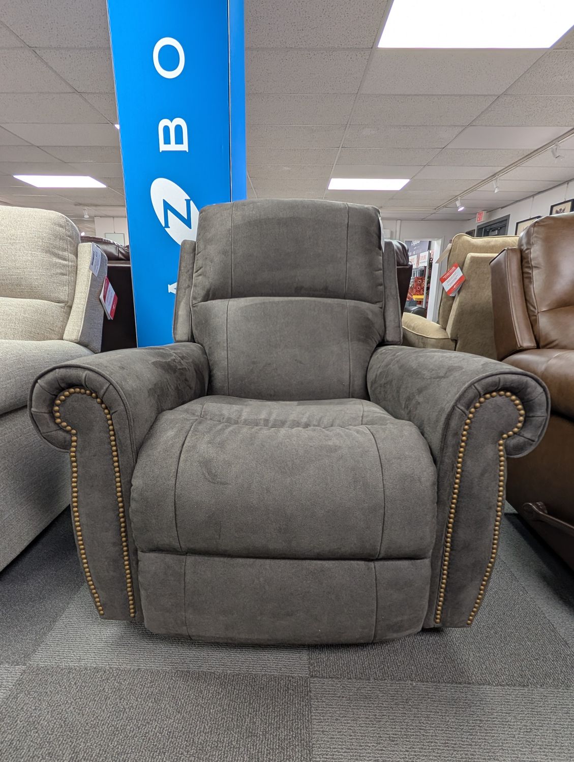 Dutton Rocking Recliner - Winslow Steel Fabric