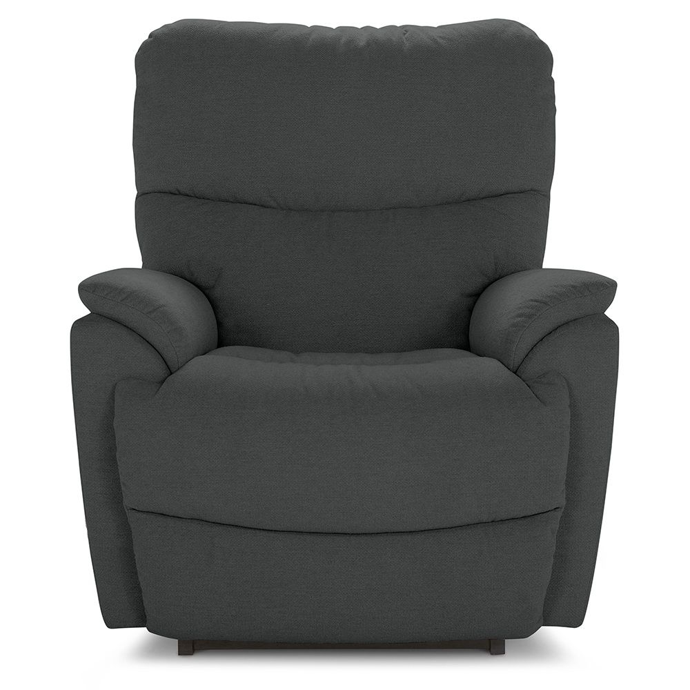 Trouper Power Rocking Recliner With Headrest, Lumbar - i-Westvale Charcoal Fabric