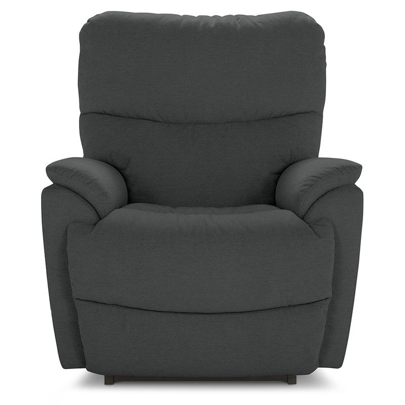 Trouper Power Rocking Recliner With Headrest, Lumbar - i-Westvale Charcoal Fabric