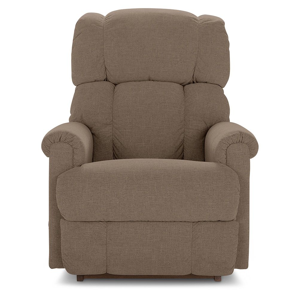 Pinnacle Power Rocking Recliner With Headrest, Lumbar - i-Eugene Cocoa Fabric