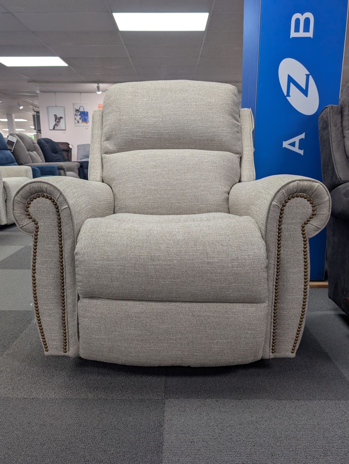 Dutton Rocking Recliner - Watari Flax Fabric