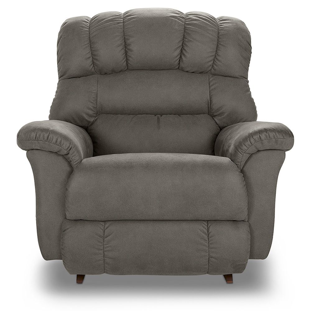 Randell Power Rocking Recliner With Headrest, Lumbar - i-Rivers Platinum Fabric
