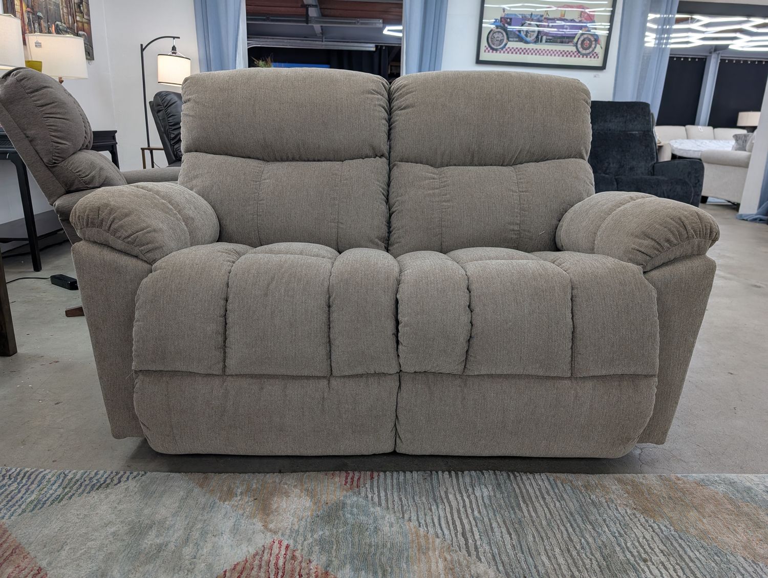 Morrison Reclining Loveseat - Rome Saddle Fabric