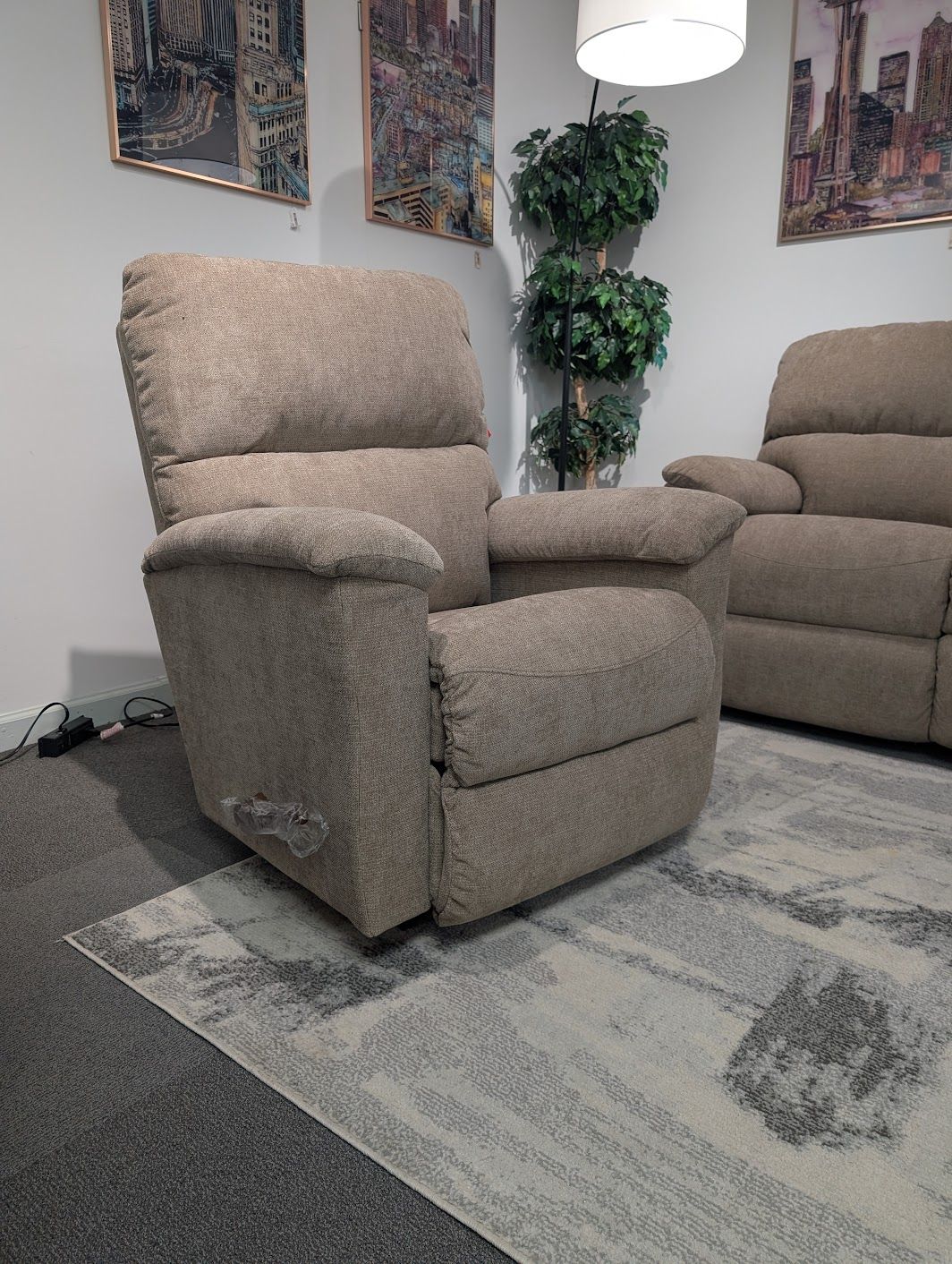 Brooks Rocking Recliner - i-Eugene Cocoa Fabric